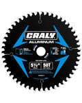 CRALY 5-1/2 Inch 50 Teeth Aluminum and Non-Ferrous Metal Cutting Circular Saw Blade, 5/8 Inch Arbor, Carbide Tipped, Thin Kerf, Black Ice™ Coating, for Thin Aluminum, Plastic, Composite(C05550AL-C)