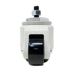 2' Retractable Leveling Caster with Ratcheting and Stemless | Nylon Wheel and NBR Pad | Ivory Color | 550 LBS Load Capacity | Single Caster