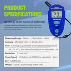allsun EM2271 Portable Paint Coating Thickness Meter 0-2mm/80mil,Non-Destructive Coating Tester for Iron Steel Aluminum with Auto Shut-off