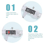 Digital Caliper Measuring Tool, Stainless Steel Vernier Caliper Digital Micrometer with Large LCD Screen, 6 Inch Caliper Tool for DIY/Household, Auto-Off Feature, Inch and Millimeter Conversion