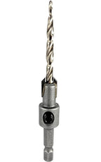 FTG USA #8 (11/64") Tungsten Carbide Tipped 82 Degree Countersink Drill Bit with Tapered Drill Bit, 1/4 Inch Quick Change Hex Shank and Allen Wrench