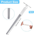 4 Pcs Diamond Deb Nail File Metal Nail File with Sharp Pointed Tip, Stainless Steel Nail Filer Metal Nail Files for Natural Nails Double Sided Manicure Pedicure Toenails Tools for Salon Home (Small)