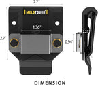 MELOTOUGH Tape Measure Holder,Tape Measure Belt Clip,Tape Measure Holster,Tool Belt Clip,Measuring Tape Holder for Belt(Black)