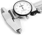 DNA Motoring TOOLS-00055 Premium-Grade Stainless Steel Dial Caliper, 6 Inch, Shockproof Measuring Micrometer w/Lockable Head
