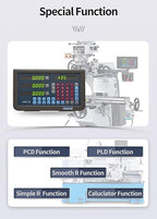 3-Axis DRO Digital Readout Display Linear Magnetic Scale Kit 18"x22"x16" Travel Length 5um for Milling Machine