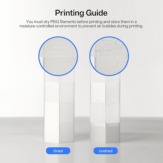 ANYCUBIC PETG Filament 1.75mm, 3D Printer Filament, Translucent and Vibrant, Dimensional Accuracy +/- 0.02mm, Print with Most FDM 3D Printers, 1KG Reusable Spool, Clear Purple