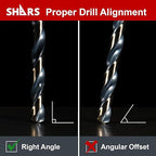 Shars #1 - #60 135° 60 Pcs HSS Heavy Duty Black & Gold Finish Jobber Drill Set 404-2932 P)