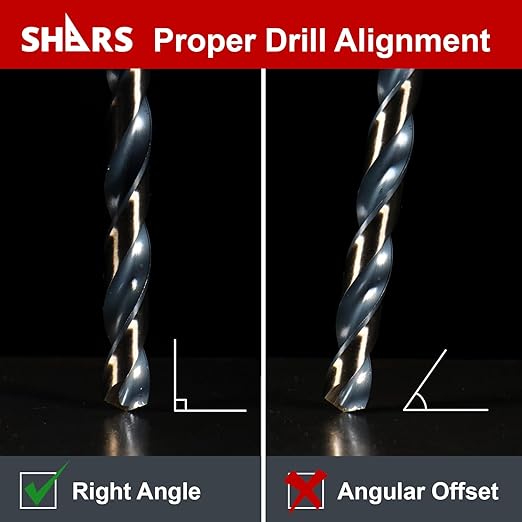 Shars 1mm to 13mm by 0.5mm 135° 25 Pcs HSS Heavy Duty Black & Gold Finish Jobber Drill Set 404-2936 P)