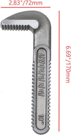 Pipe Wrench Hook Jaw 18 Inch Plumbing Wrench Replacement Jaws Carbon Steel for Adjustable Wrench (Silver)