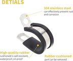 24pcs Wire Clamps 1/4 Inch, Stainless Steel 304 Cable Clamps Rubber Cushion, Pipe Clamp for wiring, lines, hoses and cables