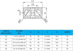 12MM Twin Series Clamp, Polypropylene with Galv Plated Steel Hardware, Weld Mounting