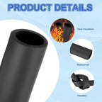 uxcell Pipe Insulation Tube Foam, 1-3/4" ID x 1/3" Thick x 1.64ft Foam Pipe Cover Non-Slip Hollow Tubing Guitar Air Conditioner Stand Fitness Equipment Handles, Black