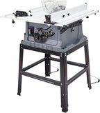 10 Inch Table Saw with Stand, 15 Amp 5000RPM Portable Table Saw, 90°Cross Cut & 0-45°Bevel Cut, Adjustable Depth, Multifunctional Saw for Woodworking, Metal, Plastic, Grey