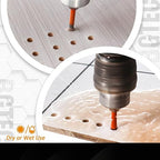 Carbide Tip Drill Bit-BGTEC Wood Drill Bits, 10pcs Round Shank 3/8" Cross Hard Alloy Drill Bits for Wood Plastic Masonry Brick