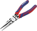 WORKPRO Premium 6” Needle Nose Pliers, Paper Clamp Precision, Heavy-Duty CRV Steel, Soft Grip with Wire Cutter, Long Nose Cutting Pliers