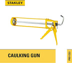 Stanley Caulking Gun - 10 Oz Silicone Sealant Gun with 1400N Pushing Power, No Drip Function, Steel Carriage & Aluminum Handle Sealant Gun | 7:1 Thrust Ratio, 1 Pack