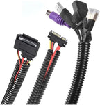 1/2"-32.8ft Split Wire Loom Tubing Cable Management Conduit Flexible Covers Cord Protectors