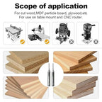 FivePears Up&Down Cut Spiral Router Bits Set for CNC, 1/16 inch Cutting Diameter and 1/2 inch Cutting Length 1/4 inch Shank Carbide End Mill Router Bit for Wood Carving Engraving Grinding Grooving