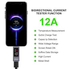 UMLIFE 2PCS 360W USB C Tester Power Meter, 4-30V 0-12A Type-C PD Tester Digital Multimeter, Power Voltage and Current Tester Meter, Power Bank Capacity Voltmeter USB Cable Charger Detector