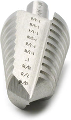 TEMO M35 Cobalt Double Flute Step Drill, 10 Size From 13/16 Inch To 1-3/8 Inch, 1/2 Inch Shank