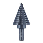 10 Sizes Step Drill Bit for Metal Sheet, 1/4 to 1-3/8 Inches High Speed Steel Drill Cone Bits for Hole Drilling Cutting, HSS Multi Size Hole Stepped Up Unibit