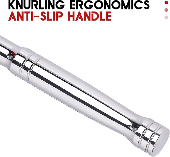 1/2-Inch Drive Ratchet Wrench, 1/2 Ratchet Wrench Long Handle, Socket Wrench, 72-Tooth Quick-release Reversible Cr-Mo Head, Chrome Steel Made - 24''61cm