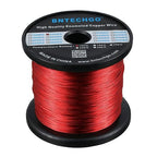 BNTECHGO 24 AWG Magnet Wire - Enameled Copper Wire - Enameled Magnet Winding Wire - 5 lb - 0.0197" Diameter 1 Spool Coil Red Temperature Rating 155℃ Widely Used for Transformers Inductors