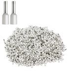 XHF 200 PCS AWG 10/6.0mm² Wire Ferrules Insulated Copper Crimp Connectors, Crimp Pin Cord End Terminals White