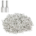 XHF 500 PCS AWG 12/4.0mm² Wire Ferrules Insulated Copper Crimp Connectors, Crimp Pin Cord End Terminals White