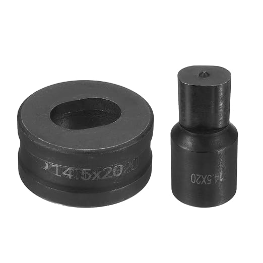 HARFINGTON Hydraulic Hole Punch Die Φ14.5×20mm Oval Hole 40Cr Steel Electric Punching Kit for CH70 Electric Punching Machine, Black