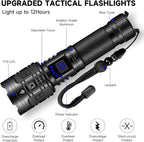 IkeeRuic 2Pack Rechargeable Flashlights High Lumens, Powerful Tactical Flashlights, 5 Modes LED Flashlight Adjustable, Brightest Flashlight Waterproof, Handheld Flash Light for Home, Camping, Hiking