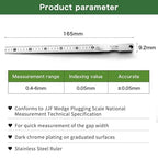 Thickness Gauge Taper Gauge Welding Wedge Feeler Gauge Gap Feeler Wedge Gauge Measurement Tool (0.4-6mm)