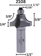 Whiteside Router Bits 2108 Beading Bit with Ball Bearing