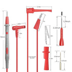 Goupchn Multimeter Test Leads Kit 13PCS Digital Electrical Testing Probes Set with Alligator Clips, Stackable Banana Plug to Hook Wires, Test Tweezers for Digital Electrical Testing