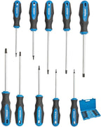 ROTATION Torx Screwdrivers Set 10-Piece, Magnetic Black Finished Tip with Center Hole, Professional Cushion Grip Screwdriver Set with High Torque