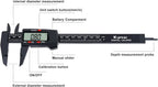 Kynup Vernier Dial Calipers, Digital Caliper Measuring Tool with LCD Screen, Electronic Micrometer Caliper with Auto-Off Feature, Inch and Millimeter Conversion(0-6")
