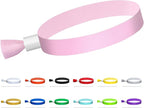100 Pcs Cloth Event Wristbands, Event Wristbands, Colored Wrist Bands for Events, for Lightweight Concert Wrist Strap for Activities, Party Bracelets for Events (Color : Pink)