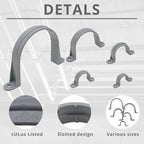 2 Inch 6pcs PVC Pipe Straps Reliable 2-Hole Plastic Conduit Clamps for Secure and Organized Mounting of PVC Pipes Conduits, and Cables UL Certified for Safety