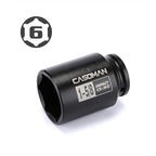 CASOMAN 6-Point 1/2-Inch Drive Deep Impact Socket- 1-5/8" (SAE), CR-MO, 1/2-inch Drive 6 Point Axle Nut Socket for Easy Removal of Axle Shaft Nuts (1-5/8")