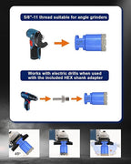 Diamond Tile Hole Saw Kit - 9Pcs 1/4'' X 2, 5/16'', 4/5'', 1'', 1-3/8'', 2'' Drill Bits Set，1-3/8''Beveling Chamfer Bit，HEX Shank Adapter for Porcelain Tile Ceramic Granite Marble