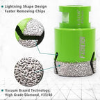 Diamond Core Drill Bit,Diameter 1-3/5 inch 40mm Thread 5/8-11,Vacuum Brazed Dry Wet Hole Saw for Porcelain Tile,Granite,Marble,Concrete,Masonry,Brick