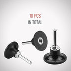 2" Pad Holder for Sanding Discs, Hard Rubber, TR System, 10 Pcs Pack