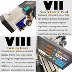 110V Mini Drilling and Milling Machine R8 Spindle Taper, 0.9" Max Drilling Vertical Mill Drill Machine with 50-2250RPM Variable Speed Benchtop Mill/Drill Machine with Supporting Base