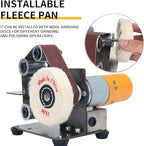 SI FANG Soft Cotton Buffing Polishing Wheel for Mini Electric Belt Sander Bench Grinder, 3 inch (50 Ply) Extra Thick Colth Buffing Wheel for Metal Alloys Stone Ceramics Glass Wood Waxing (1PC)