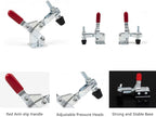 12 Pack Toggle Clamp, Adjustable Hold Down Clamps for Woodworking 200lb Holding Capacity 102-B Style Vertical Quick Release Toggle Clamps for Smokers, Doors, Cabinets, Tool Boxes