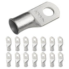 SELTERM 15pcs 2/0 AWG 3/8" Stud UL Marine Grade Battery Terminal Connectors Tinned Copper Battery Cable Lugs 00 Gauge Wire Connectors Electrical Battery Cable Ends Ring Terminals Tinned Copper Lugs