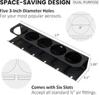 UNITEDPOWER Pneumatic Tool Holder/Aerosol Rack Combo, Wall Mounted Spray Can Bottle Holder, Air tool organizer, for Garage and Workspace, 5 Cans and 6 slots