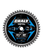 CRALY 6-1/2 Inch 48 Teeth Steel and Ferrous Metal Cutting Circular Saw Blade, 5/8 Inch Arbor, Thin Kerf, Professional Carbide Tipped Blade for Angle Iron, Threaded Rod, EMT Conduit(C0648MC)