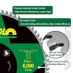 Circular Saw Blade 10 Inch - 80T ABT Wood Cutting Saw Blade with 1” Arbor for Wood, Plastic, Plywood, Particle Boards, Multilayer Boards(3 Pack)