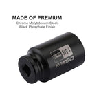CASOMAN 1/2-Inch Drive 6-Point Deep Impact Socket- 1-5/16'' (SAE), CR-MO, for Axle Shaft Nuts, High-Torque, Corrosion-Resistant